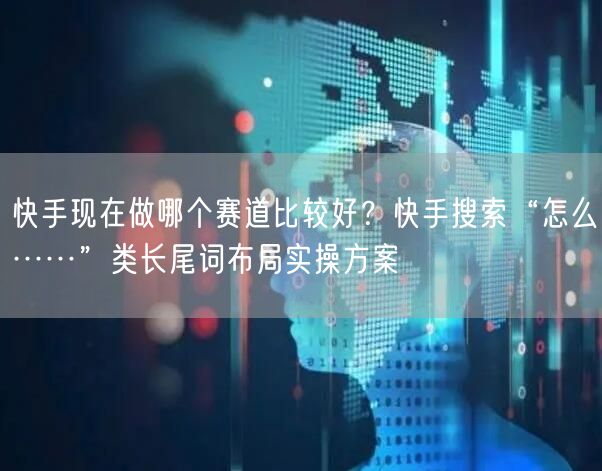 快手现在做哪个赛道比较好？快手搜索“怎么……”类长尾词布局实操方案