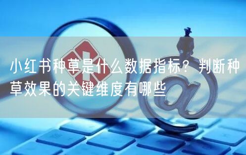 小红书种草是什么数据指标？判断种草效果的关键维度有哪些
