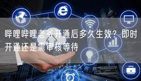 哔哩哔哩老爷开通后多久生效？即时开通还是需审核等待