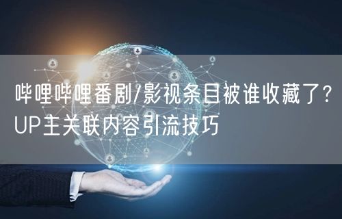 哔哩哔哩番剧/影视条目被谁收藏了？UP主关联内容引流技巧