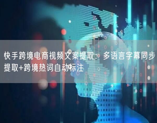 快手跨境电商视频文案提取：多语言字幕同步