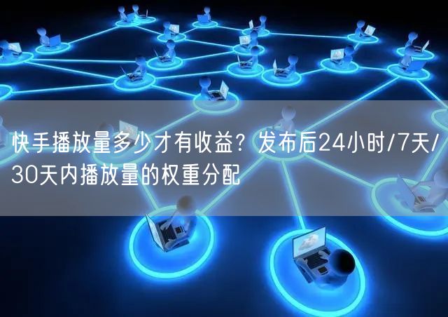 快手播放量多少才有收益？发布后24小时/7天/30天内播放量的权重分配