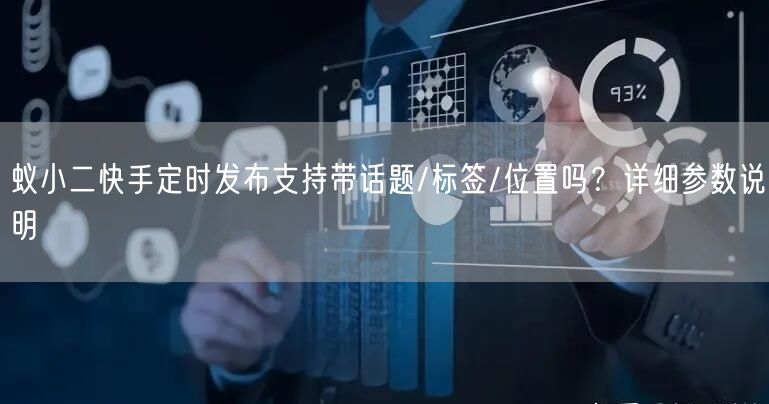 蚁小二快手定时发布支持带话题/标签/位置吗？详细参数说明