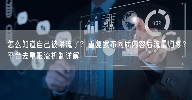 怎么知道自己被限流了？重复发布同质内容后流量归零？平台去重限流机制详解