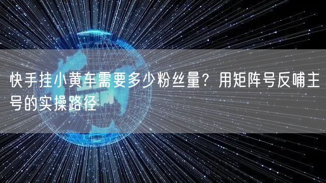 快手挂小黄车需要